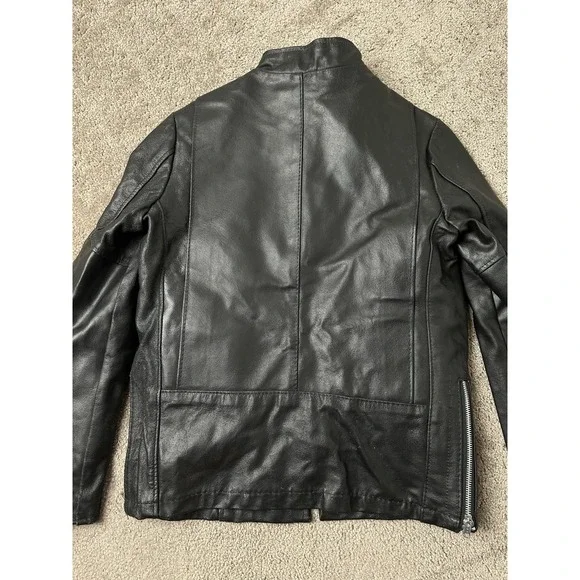 Vnt Womens Leather Jacket 90s THE Leather Shop SEARS Casual Streetwear, Size 8 - Picture 5 of 12